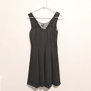 Express black lace flare dress size 4